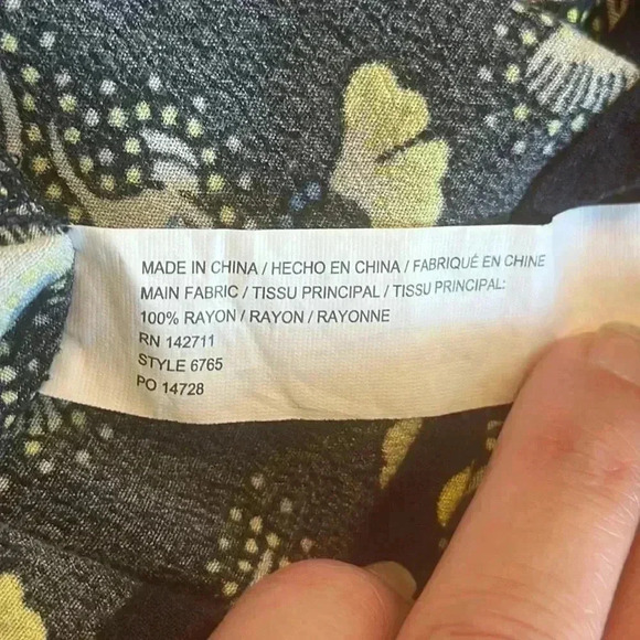 Eloquii | Navy Floral Puff Sleeve Shift Dress - Picture 6 of 7